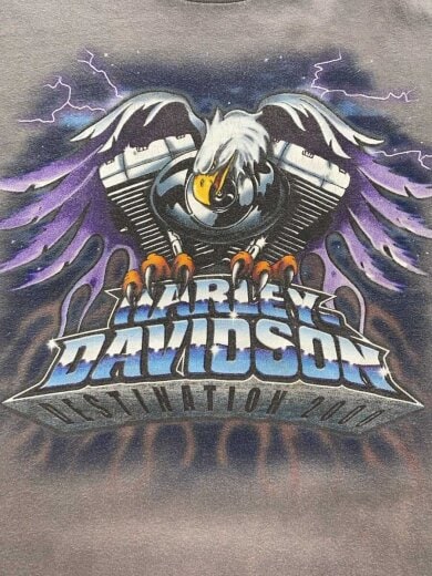 商品画像：00s/MADE IN USA/サンダー/両面プリント/Tシャツ/M/コットン/GRY 5