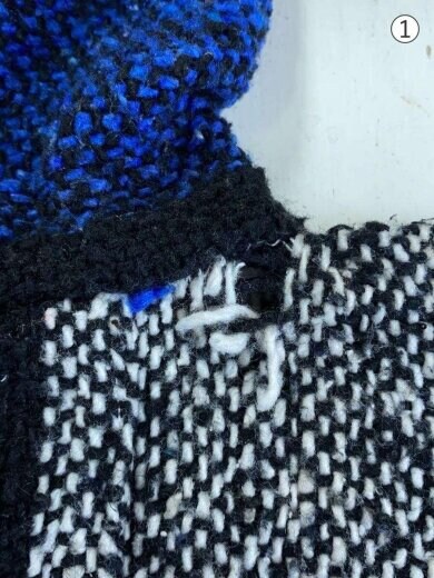 商品画像：メキシカンパーカー/ブルー×ブラック/BLU/ストライプ 6