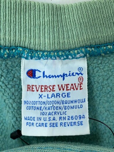 商品画像：90s/RW/クルーネックスウェット/目付き/MADE IN USA/XL/コットン/GRN 3