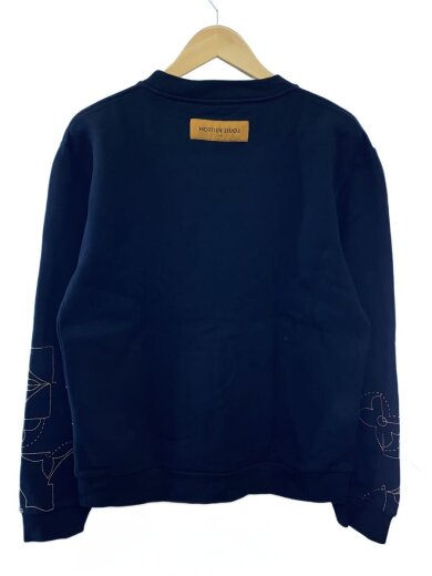 商品画像：23SS/ミュージックラインエンブロイダード/クルーネックスウェット/M/コットン/BLK/HOY03W 2