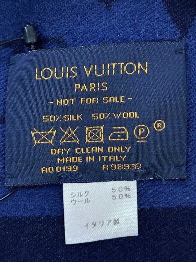 商品画像：エトール/モノグラム/ストール/シルク/NVY/総柄/メンズ/R98933 2