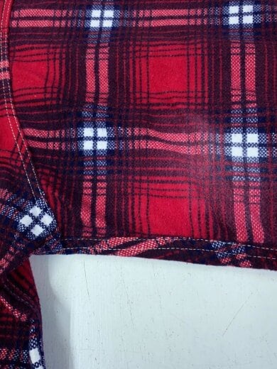 商品画像：60s/プリントネルシャツ/コットン/ボルドー×ネイビー×ホワイト 6