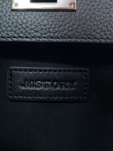 商品画像：SQUARE BELT HANDLE BAG middle/トートバッグ/レザー/BLK 5