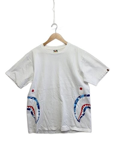 商品画像：シャーク/両面プリント/Tシャツ/L/コットン/WHT 1