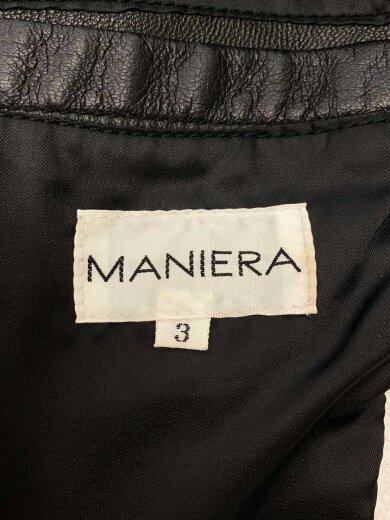 商品画像：ダブルライダースジャケット/3/羊革/BLK/汚れ有 3