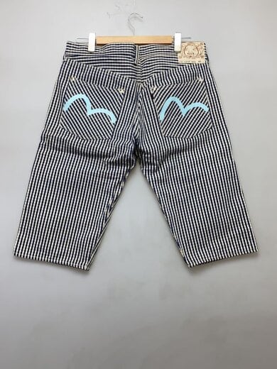 商品画像：ヒッコリー/ショートパンツ/38/コットン/ホワイト×ネイビー/ストライプ 2