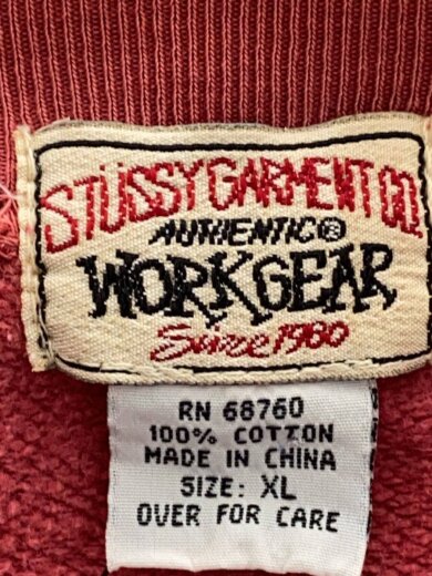 商品画像：90s/WORK GEARタグ/クルーネックスウェット/前V/XL/コットン/ピンク/フェード// 3