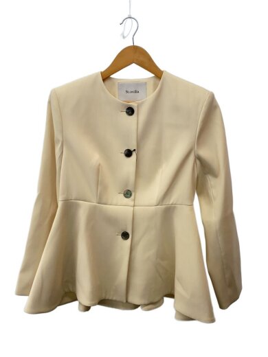 商品画像：ST.cecilia/ペプラムジャケット/38/ポリエステル/BEG 1