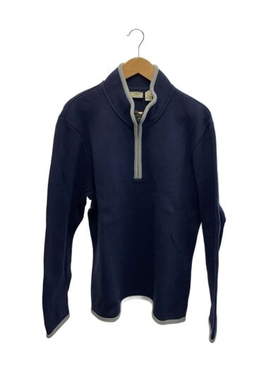 画像：L.L.Beanハーフジップコットンニット/L/コットン/NVY/2838111