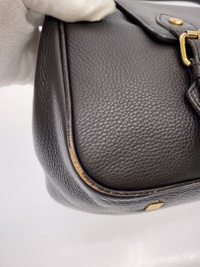 商品画像：ハンドバッグ/レザー/ブラック/スレ有 7