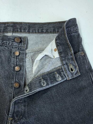 商品画像：90s/501-0658/MADE IN USA/先染めブラック/ストレートパンツ/表記34×30 3