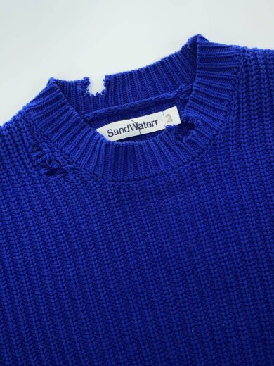 商品画像：ORGANIZED CREW NECK SWEATER/2/コットン/ブルー/SW-K0101 6