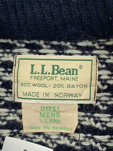 商品画像：80s/Birds Eye/バーズアイニット/ノルウェー製/XL/ウール/ネイビー/01751 3