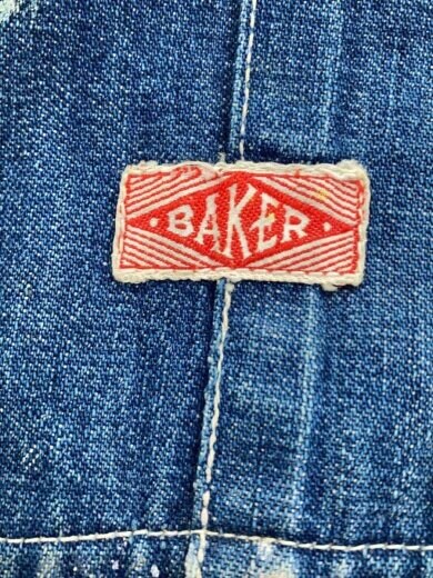 商品画像：40s/オーバーオール/良雰囲気/ドーナツボタン/ペンキ飛びデニム/IDG/穴有 4