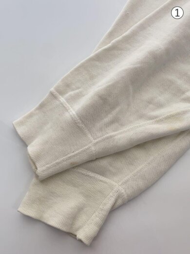 商品画像：60s/染み込み/3段/カレッジ/ラグランスウェット/コットン/WHT 3