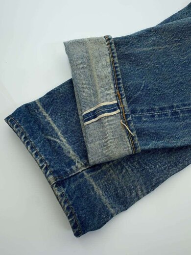 商品画像：80s/1501/赤耳/内股シングル/黒カン/ボタン裏/524/31/デニム/IDG 9