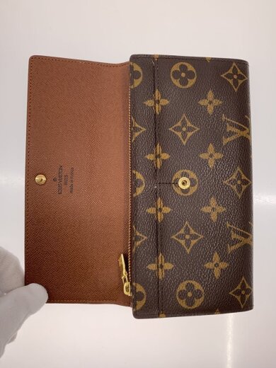 商品画像：1)ポルト・フォイユ・サラ_モノグラム・キャンバス/PVC/BRW/レディース 4