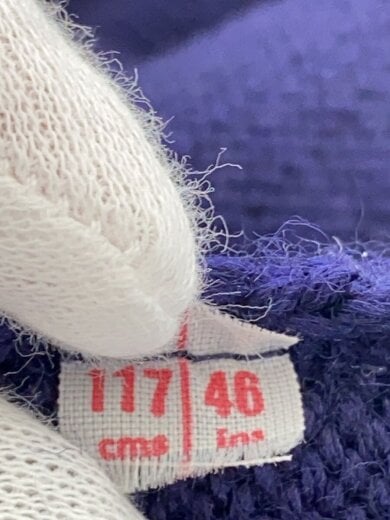 商品画像：80s～90s/ガンジーニットセーター/ウール/NVY 4