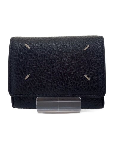 商品画像：4ステッチ/3つ折り財布/レザー/ブラック/メンズ/SA3UI0010/型崩れ有// 1