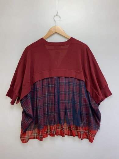 商品画像：チュールドッキングカーディガン/M/ポリエステル/ボルドー/ZU93KO236// 2