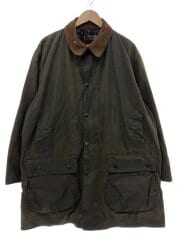 80s/2ワラント/BORDER/オイルドジャケット/44/コットン/KHK