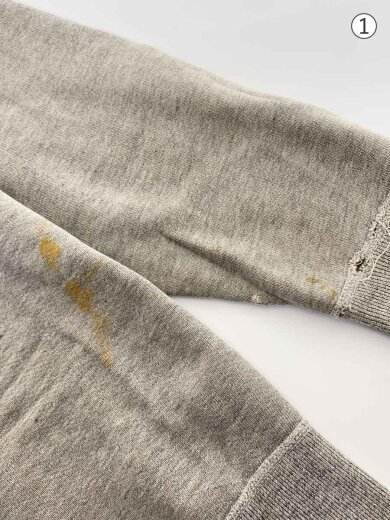 商品画像：50s/前V/バインダーネック/セットインスリーブ/スウェット/コットン/グレー 4