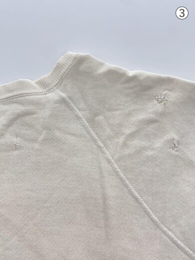 商品画像：60s/TRAMPOLINE CLAN/染み込み/ラグランスウェット/コットン/WHT 7