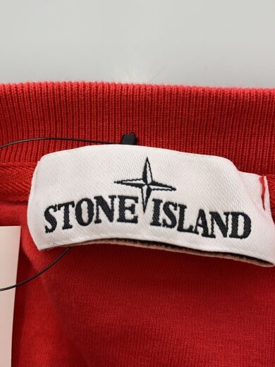 商品画像：ショートスリーブVネックカットソー/ロゴ刺繍/XL/コットン/レッド/701520257// 3