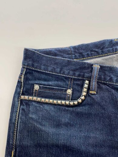 商品画像：スタッズ付きデニムパンツ/ボタンフライ/34/デニム/IDG/0201AP01 6