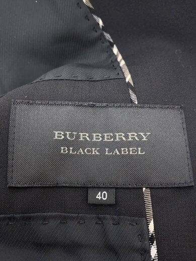 画像：BURBERRY BLACK LABEL1Bピークドシングルジャケット/スカート/セットアップ/40/ウール/ブラック//3