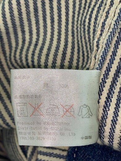 商品画像：オールインワン/ヒッコリーストライプ/両面刺繍/M/コットン/IDG 5