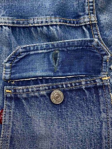 商品画像：50s/VT/507/2nd/XX/革パッチ期/実寸44位/デニム/インディゴ/ハギ付/リペア// 6
