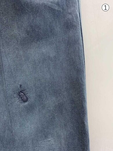 商品画像：S/25AW/WIDE SLACKS DMGD/スラックスパンツ/3/ウール/ブルー/0225905008006// 6