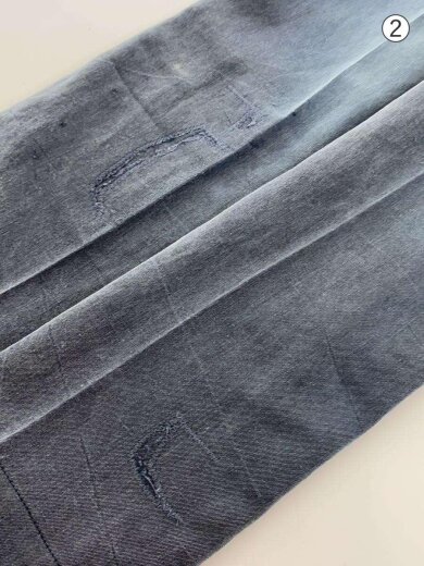 商品画像：S/25AW/WIDE SLACKS DMGD/スラックスパンツ/3/ウール/ブルー/0225905008006// 7