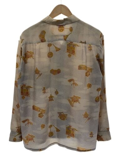 商品画像：40s/Hookano/アロハシャツ/オープンカラー/和柄/M/シルク/GRY 2