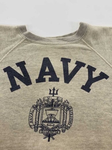 商品画像：60s/NAVY/染み込み/ラグランスウェット/コットン/GRY 4