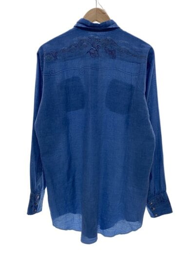 商品画像：70s/MADE IN USA/ウエスタンシャツ/プリント/16.5/NVY 2