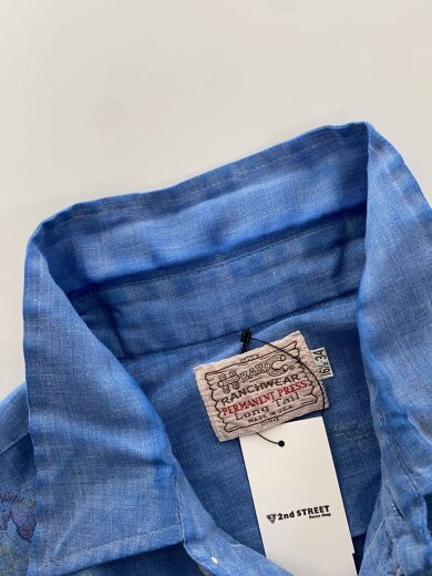 商品画像：70s/MADE IN USA/ウエスタンシャツ/プリント/16.5/NVY 7