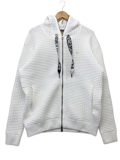 商品画像：スピンドルロゴワッフルパーカー/XL/ポリエステル/WHT/USK-24001 1