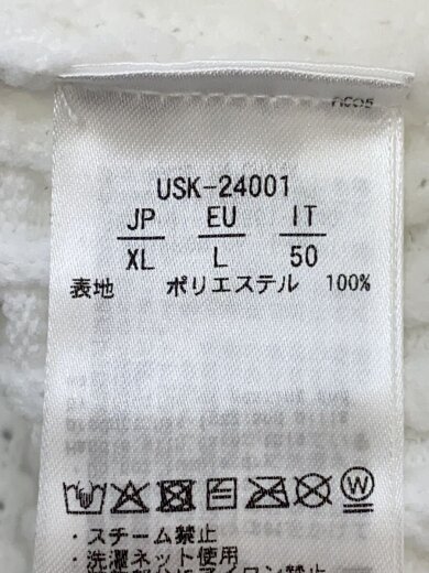 商品画像：スピンドルロゴワッフルパーカー/XL/ポリエステル/WHT/USK-24001 4