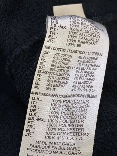 商品画像：クルーネックスウェット/ワッペン/XL/コットン/BLK 5