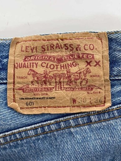 商品画像：90s/501/MADE IN USA/UK/ボタン裏552/ストレートパンツ/30/デニム/IDG 4