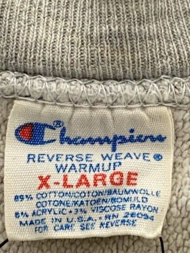 商品画像：80s/MADE IN USA/RW/トリコタグ/3段プリント/スウェット/XL/コットン/GRY// 3