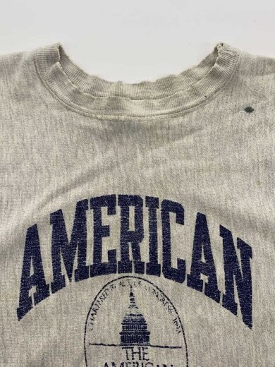 商品画像：80s/MADE IN USA/RW/トリコタグ/3段プリント/スウェット/XL/コットン/GRY// 9