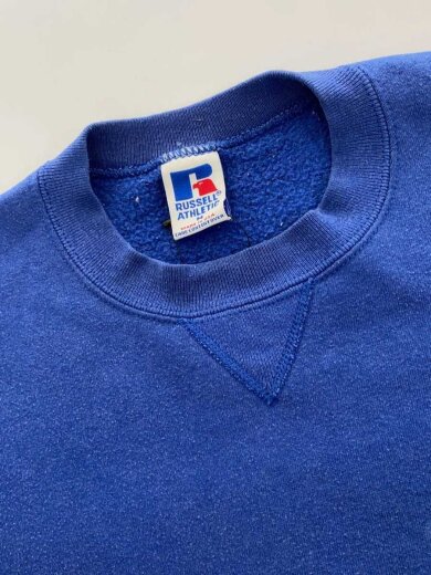 商品画像：90s/前V/クールネックスウェット/MADE IN USA/M/コットン/BLU// 7