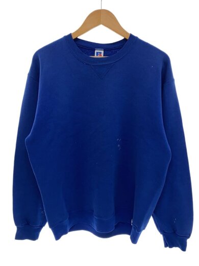 商品画像：80s/MADE IN USA/ペンキ飛び/前V/スウェット/L/コットン/ブルー// 1