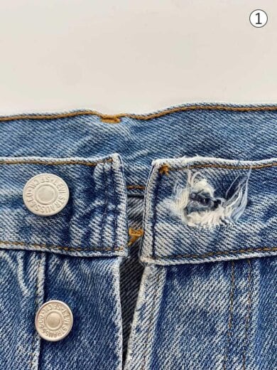 商品画像：90s/501/MADE IN USA/バレンシア/実寸29/インディゴ/ウエストボタンホールダメージ// 7