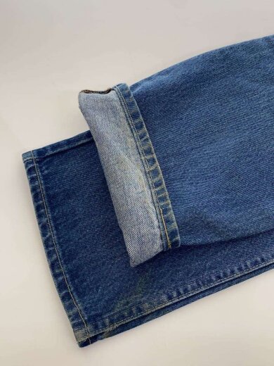 商品画像：80s/レザーパッチ/デニムパンツ/42talon/31×32/インディゴ 8