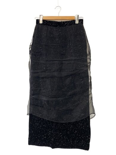 商品画像：23AW/VELVET SKIRT/2/レーヨン/BLK/1916-1223 1