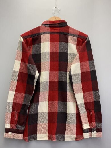 画像：WAREHOUSEフランネルシャツ/ヘビネル/バッファローチェック/マチ付き/15.5/レッド×ブラック×ホワイト//2